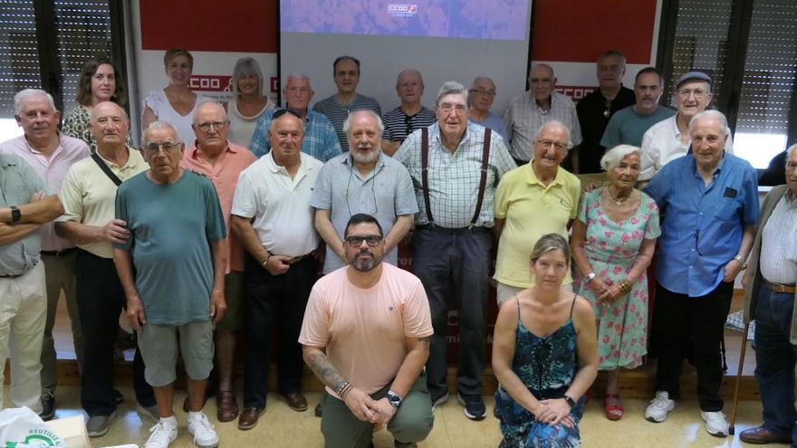 CCOO Navarra reconoce la labor de sus afiliados más veteranos y reivindica su legado