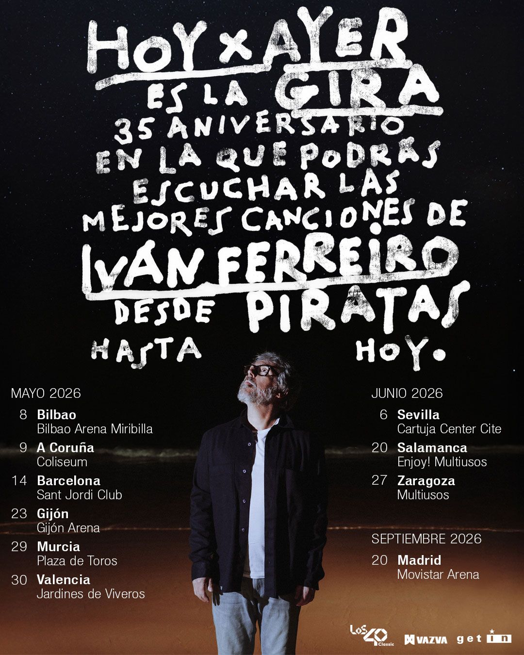 Cartel de la gira Hoy x Ayer Iván Ferreiro