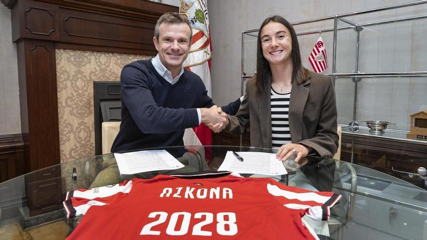 La navarra Ane Azkona renueva su contrato con el Athletic