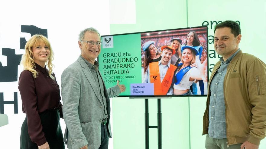 La EHU celebrará en junio un gran acto de graduación para todo el alumnado con música y "numerosas sorpresas"