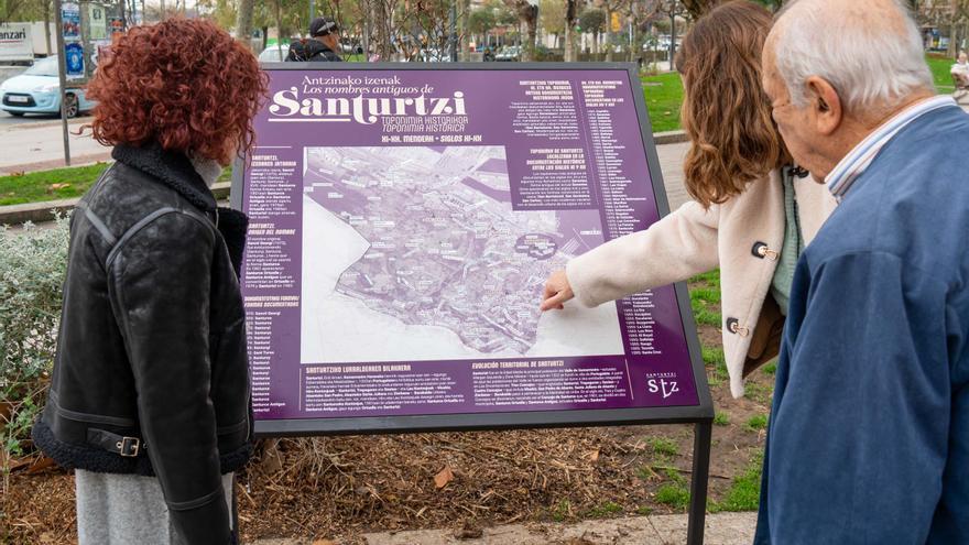 Santurtzi da a conocer su toponimia con 5 paneles