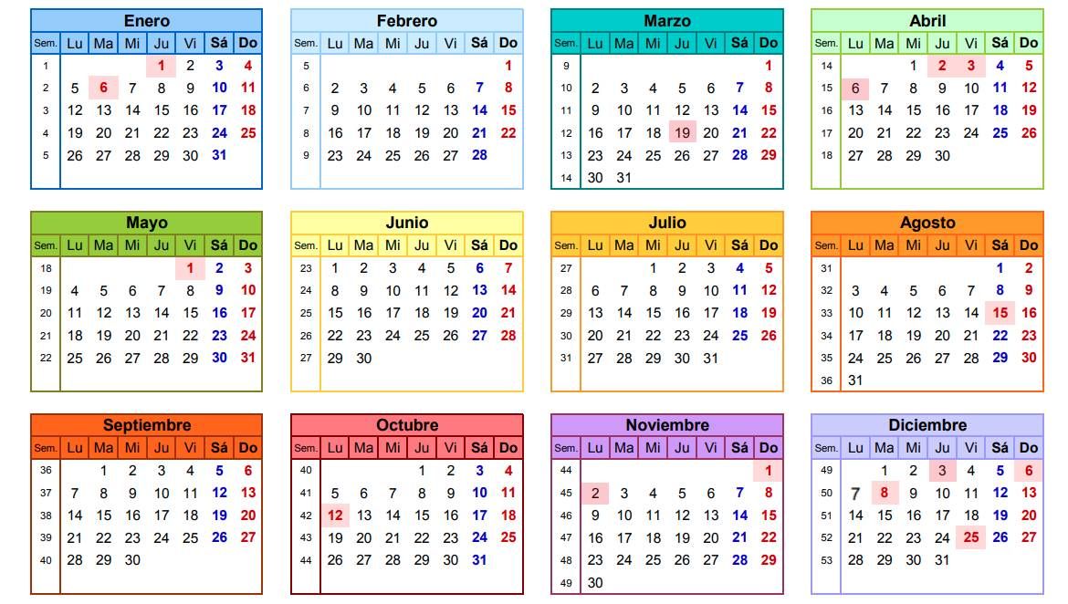 Calendario laboral de 2026 en Navarra.