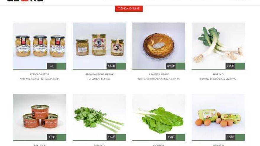Plataforma de venta ‘on line’ para adquirir alimentos directos del Baserri