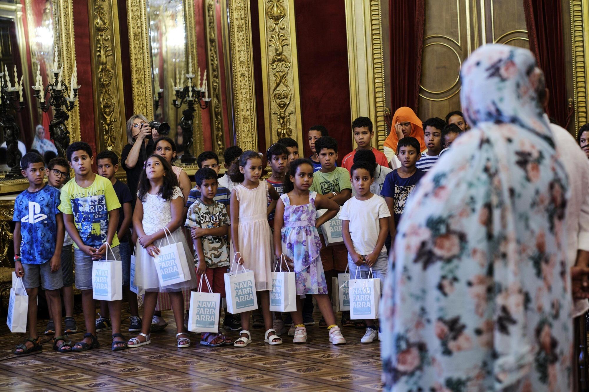 Recepción y despedida de niños saharauis acogidos en Navarra