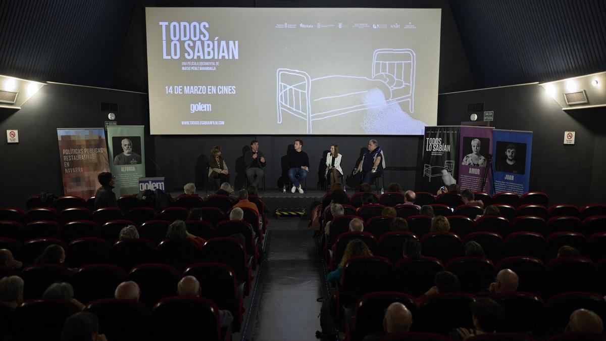 Espectadoras/es en los cines Golem de Pamplona.