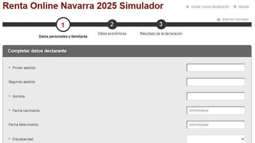 Hacienda Foral activa el simulador online de la declaración de la renta de 2025