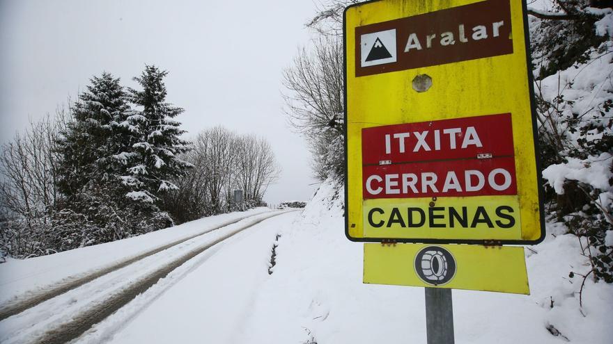 Carreteras cerradas o afectadas por nieve en Navarra este sábado 22 de noviembre