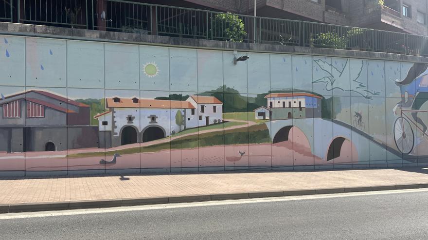 Beasain pasa del gris del hormigón al color del arte