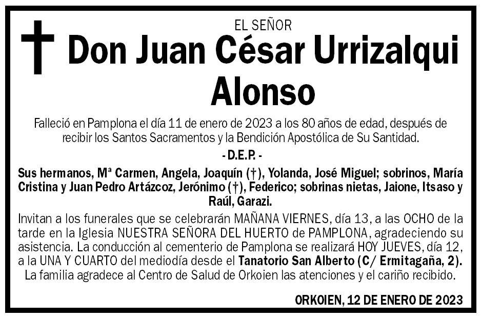 Juan César Urrizalqui Alonso