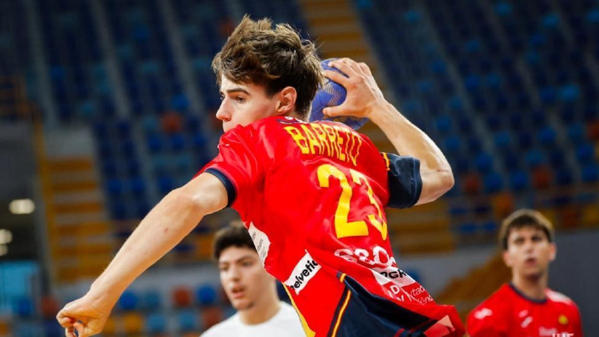 Unai Barreto, durante un partido del Mundial juvenil con la selección española
