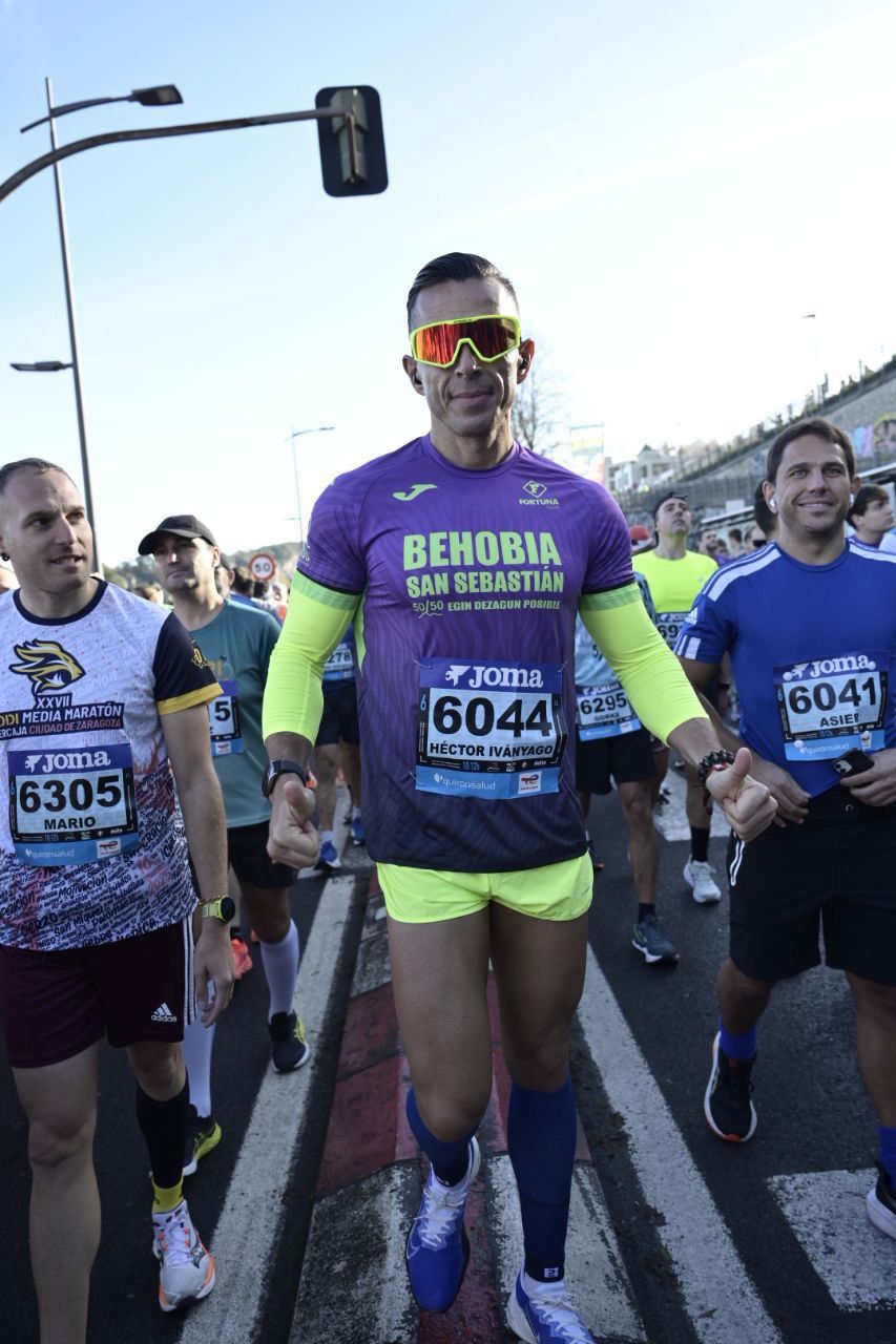 Ilusión y concentración en la salida de la Behobia-San Sebastián