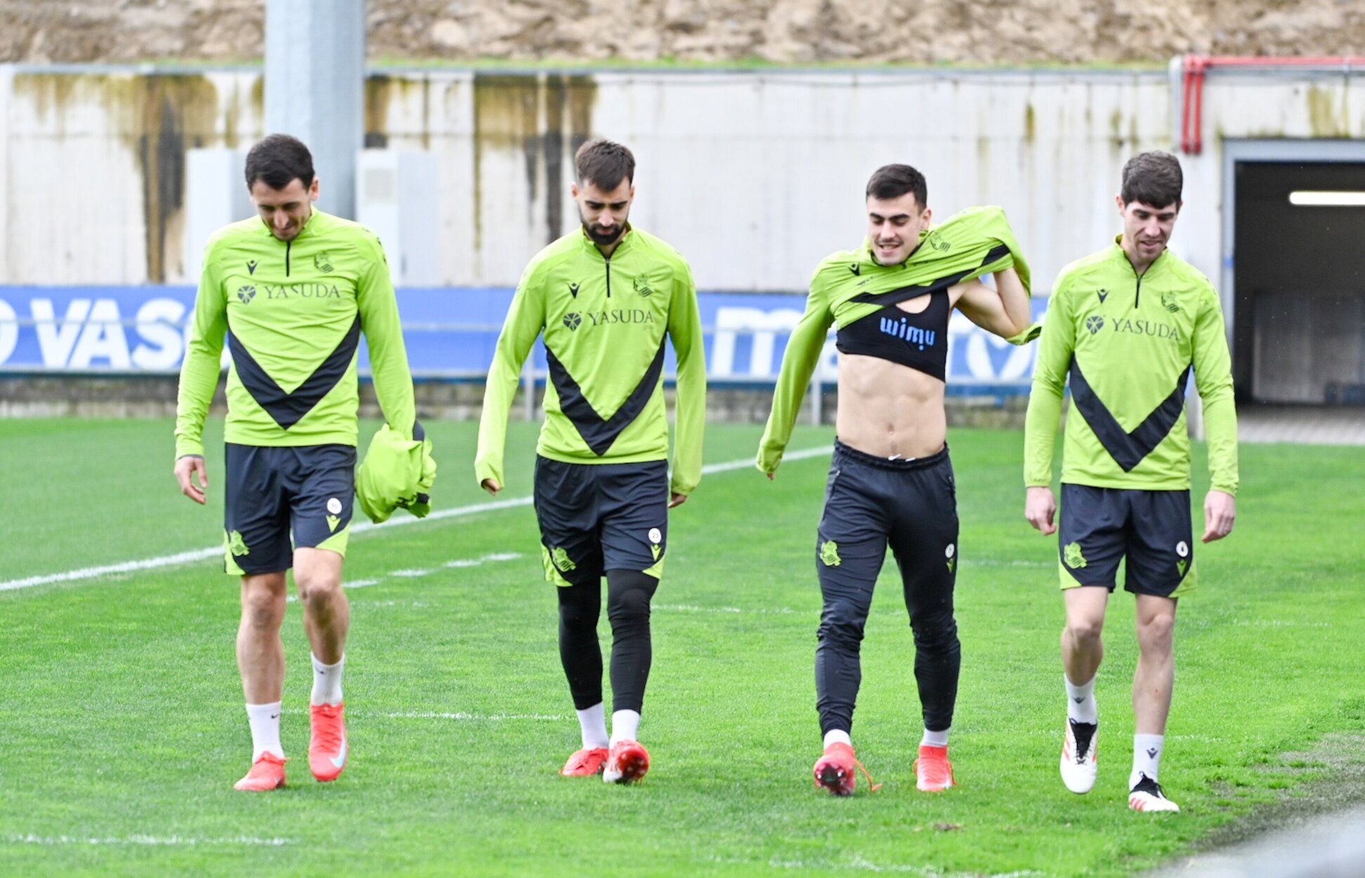 Entrenamiento antes de la semifinal en la Real y el Madrid
