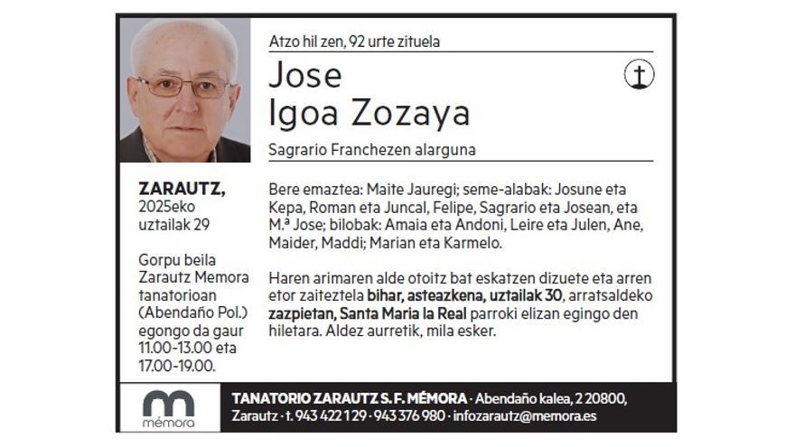 JOSE IGOA ZOZAYA