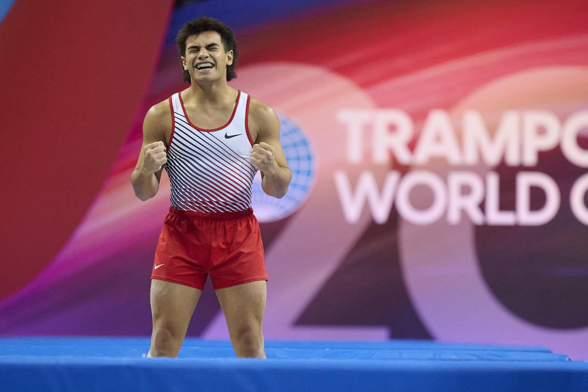 Las fotos más espectaculares del Mundial de gimnasia de trampolín en Pamplona