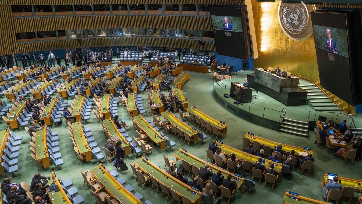 Intervención de Benjamin Netanyahu en la Asamblea General de la ONU.