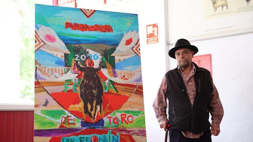 El pintor madrileño Carlos Franco, autor del cartel de la Feria del Toro de San Fermín 2026