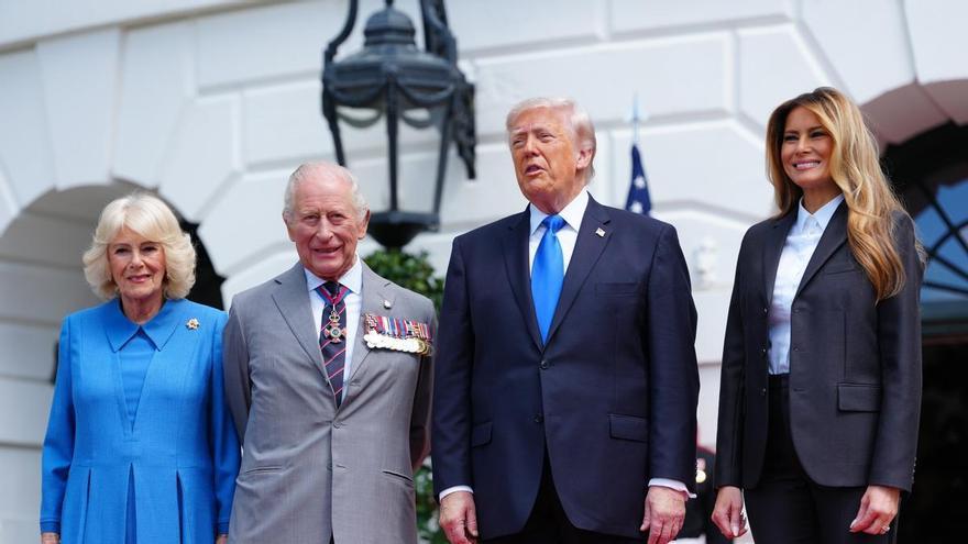 Trump despide a Carlos III y Camila tras su visita de Estado