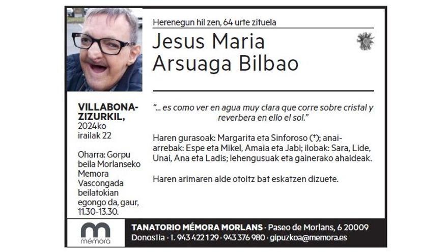 Jesus Maria Arsuaga Bilbao