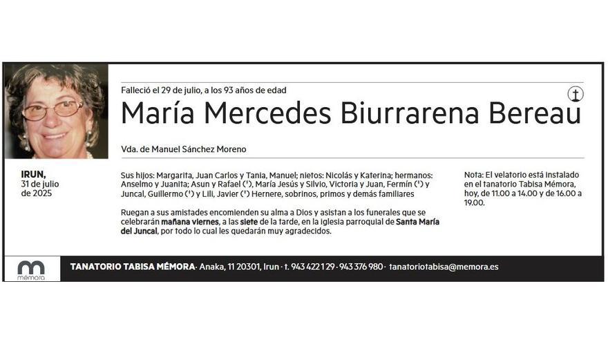 MARIA MERCEDES BIURRARENA BEREAU