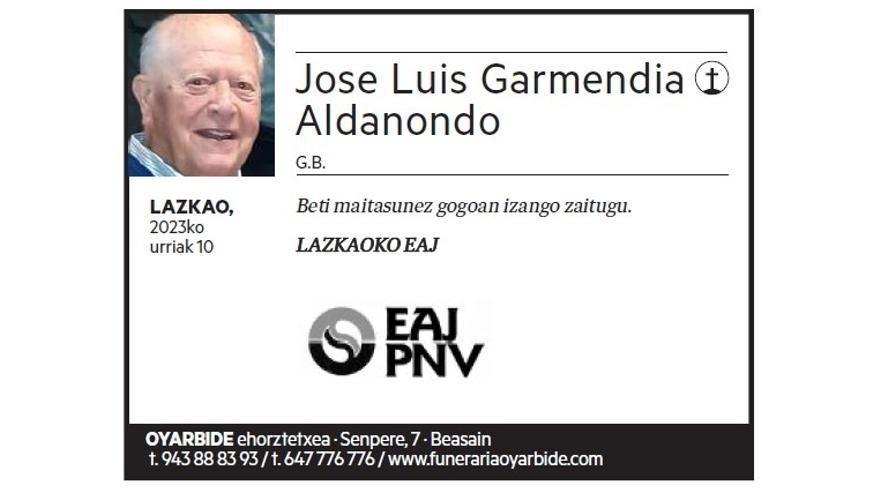 JOSE LUIS GARMENDIA ALDANONDO