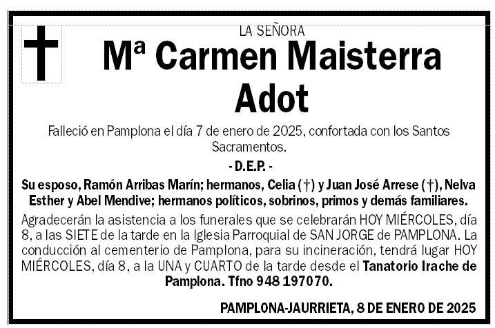 Mª Carmen Maisterra Adot
