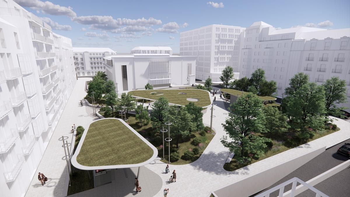 Infografía de cómo quedará la plaza una vez que finalice la obra.