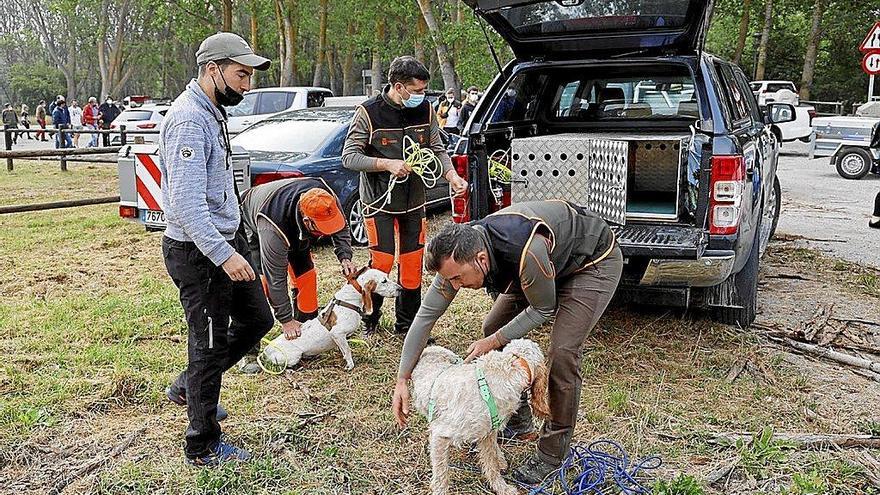 Equipo navarro en una prueba de trabajo.