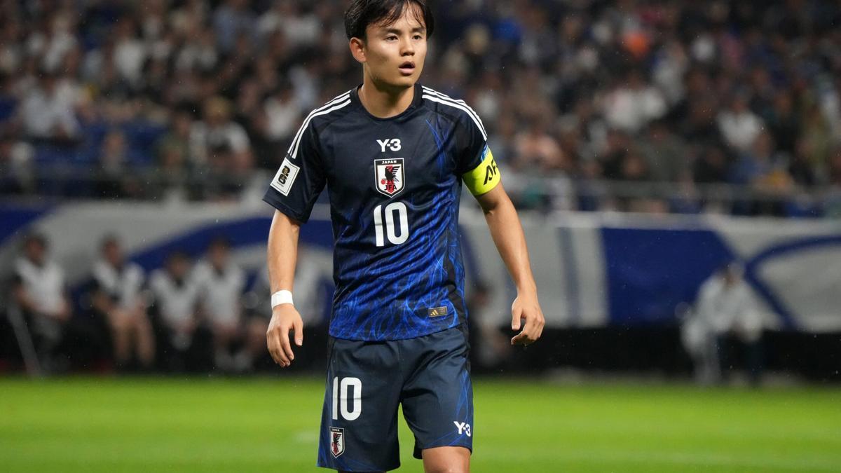 Kubo, durante un partido con Japón.