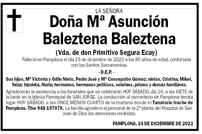 Mª Asunción Baleztena Baleztena