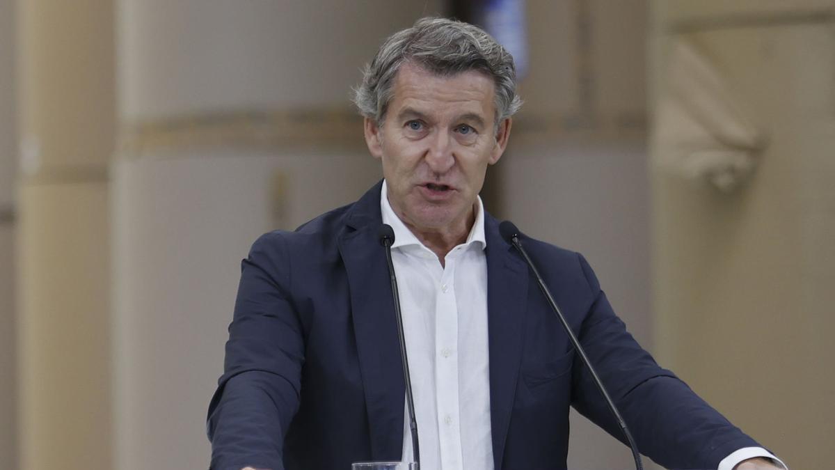 El presidente del Partido Popular, Alberto Núñez Feijóo