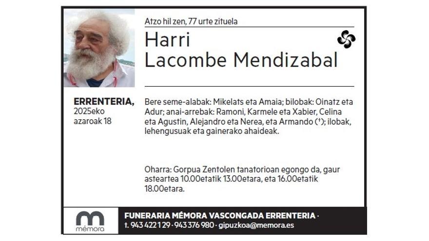 HARRI LACOMBE MENDIZABAL
