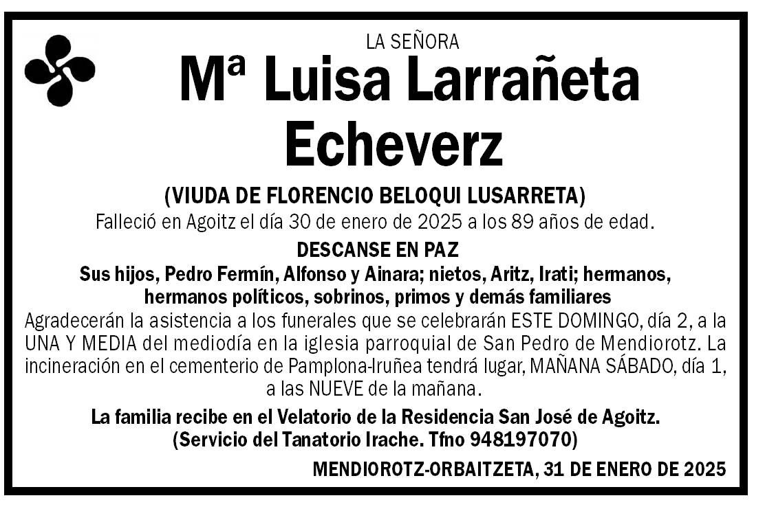 Mª Luisa Larrañeta Echeverz