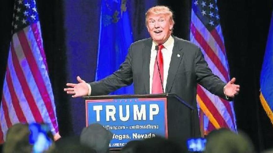 El magnate Donald Trump, durante un mitin de su carrera para ser el candidato republicano a la Casa Blanca.