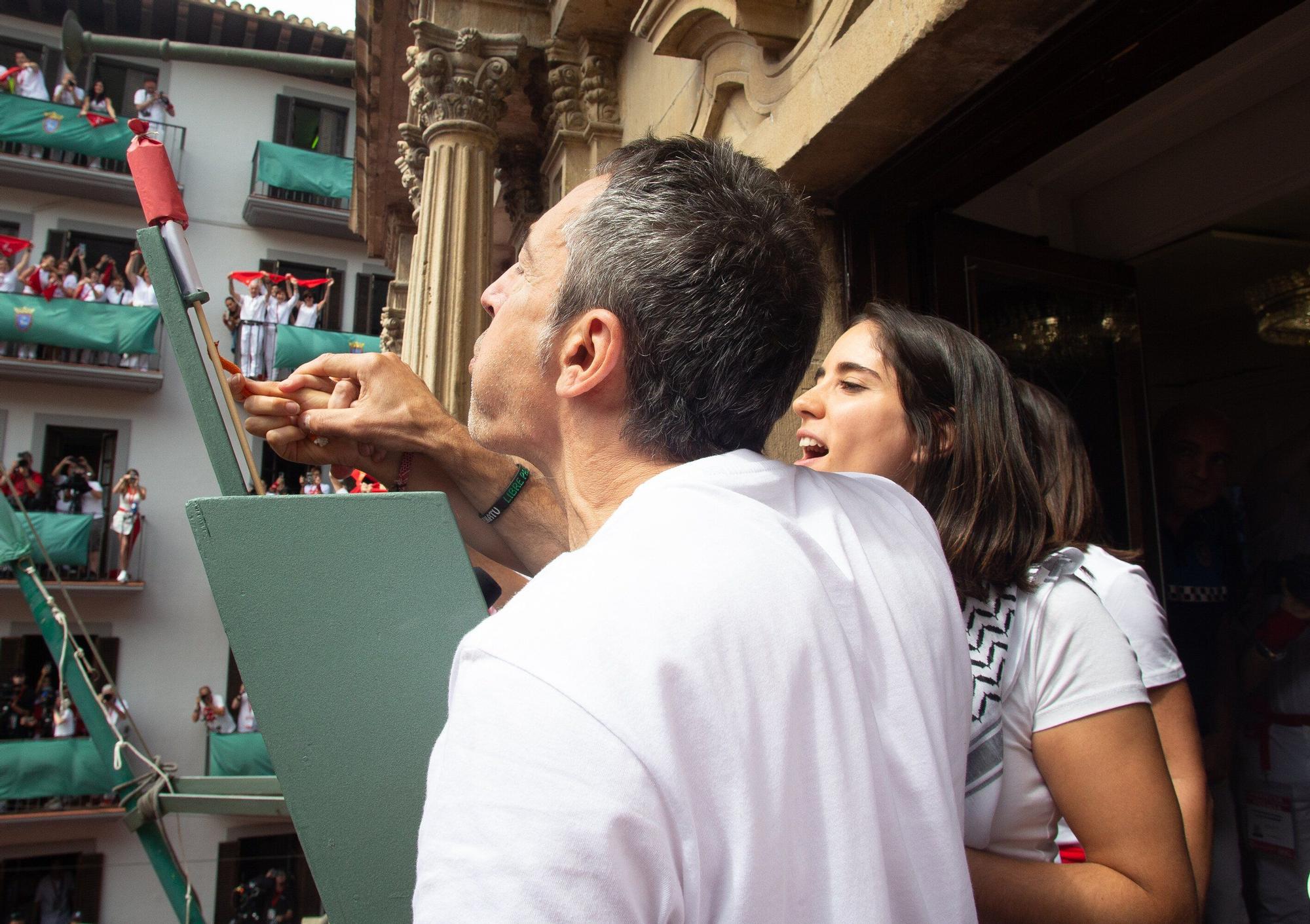 Fotos del  Chupinazo de San Fermín 2025 en Pamplona: ¡La fiesta más internacional se enciende con un grito solidario por Palestina!