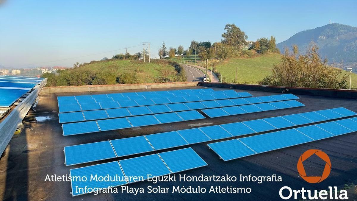 Infografía que muestra cómo será la nueva playa solar de Ortuella.