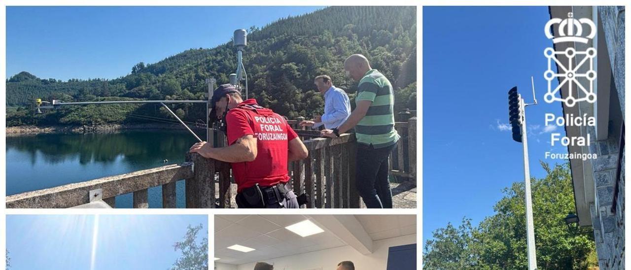 Simulacro de seguridad en la presa de Añarbe