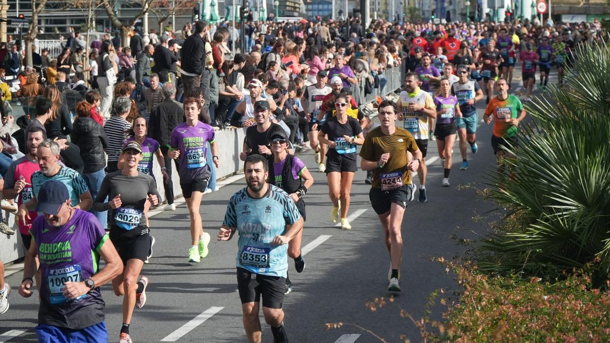 Los últimos metros de la Behobia