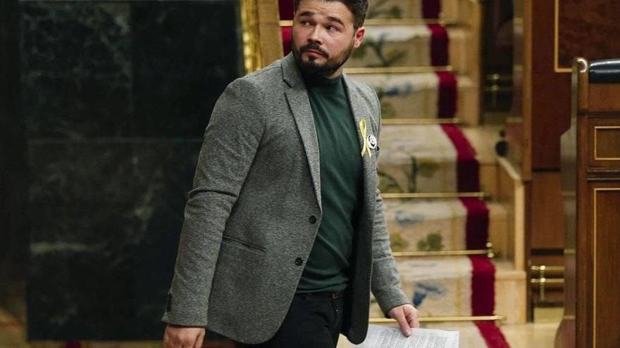 Rufian y su tuit sobre las camisetas amarillas