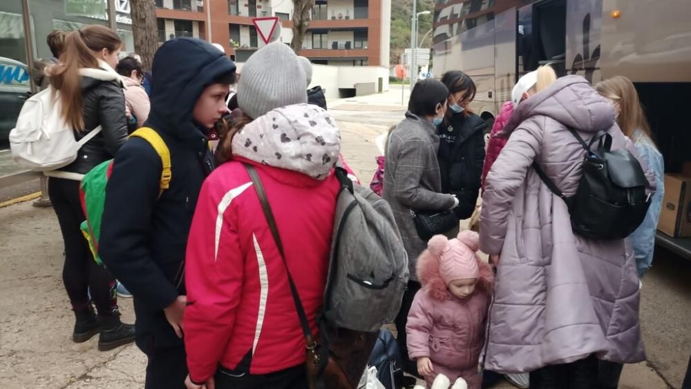 Los 38 ucranianos del autobús de Estella-Lizarra ya descansan en Navarra