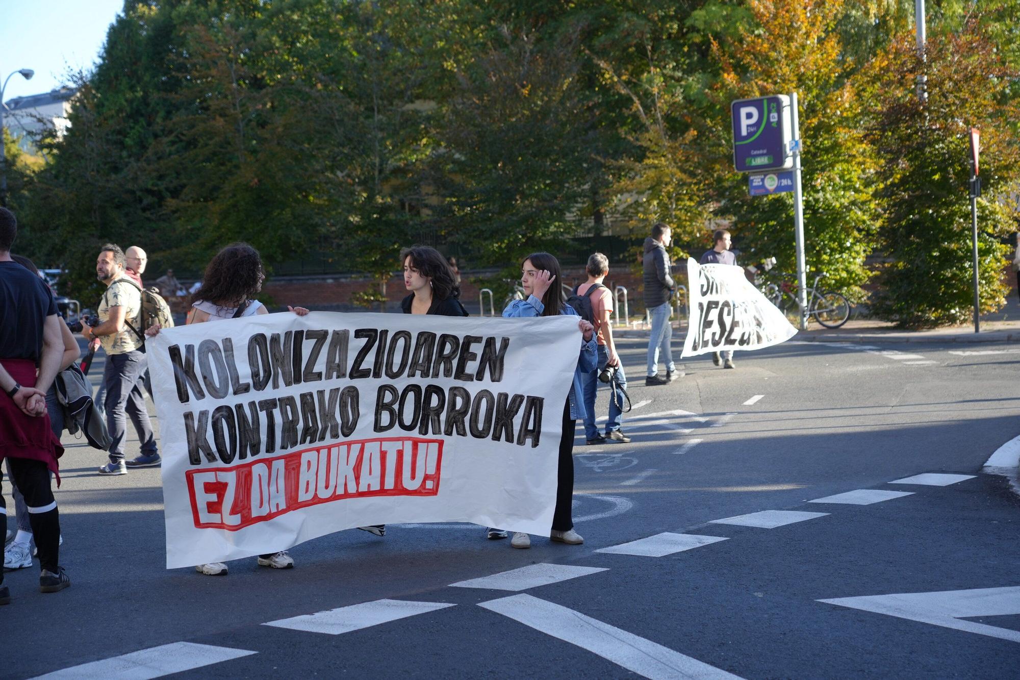 Manifestación en favor del pueblo de Gaza en Vitoria