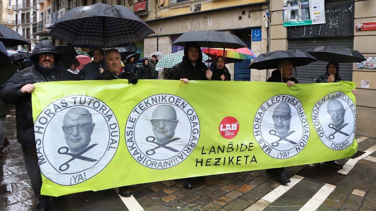 Profesorado en una de las últimas jornadas de huelga.
