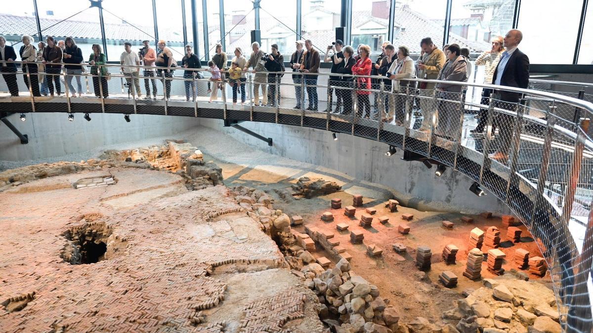 Inauguración de las termas romanas del museo Oiasso de Irun
