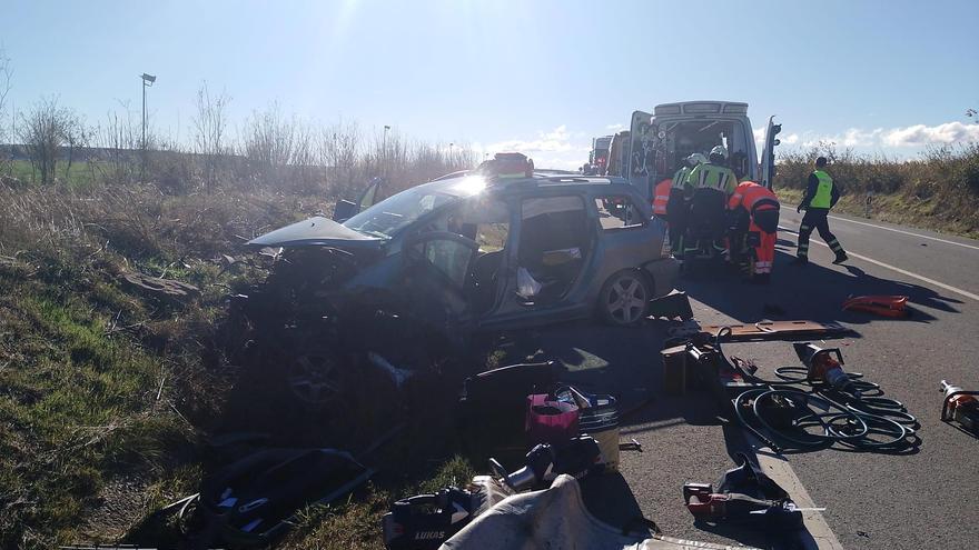 Grave accidente en la N-121 en Murillo el Cuende: dos mujeres heridas trasladadas al HUN