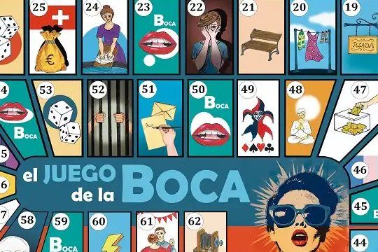 Tablero de 'El juego de la boca' de El mono habitado