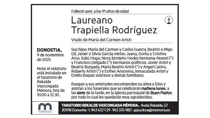 LAUREANO TRAPIELLA RODRIGUEZ