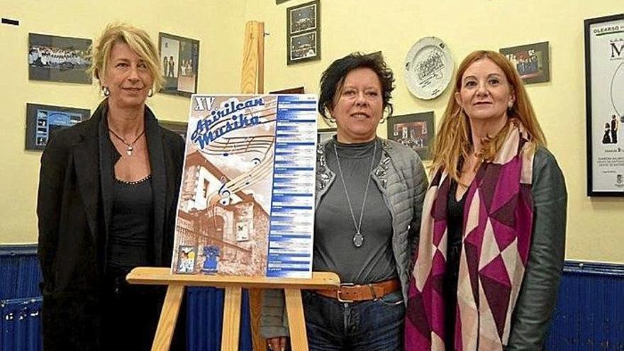 Presentación ayer de la 15ª edición de Apirilean Musika.