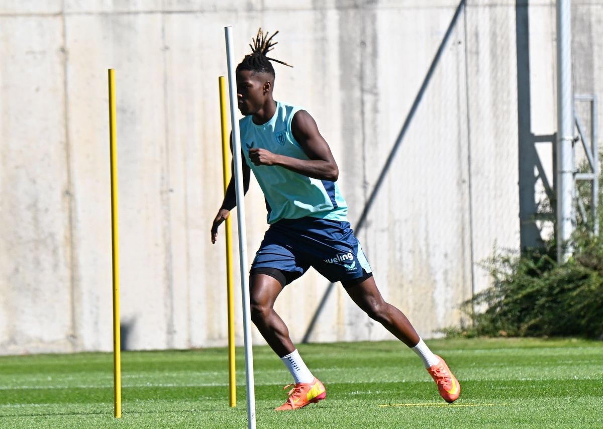 Entrenamiento del Athletic tras el partido ante el Borussia