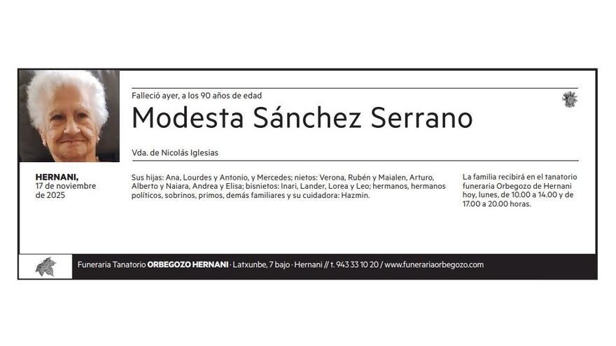 Modesta Sánchez Serrano