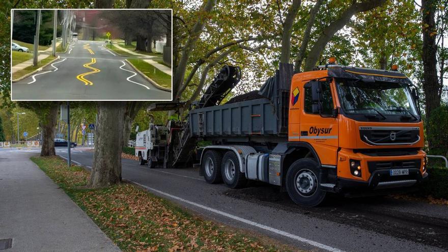 Pamplona explica las líneas serpenteantes de la carretera de la Universidad de Navarra