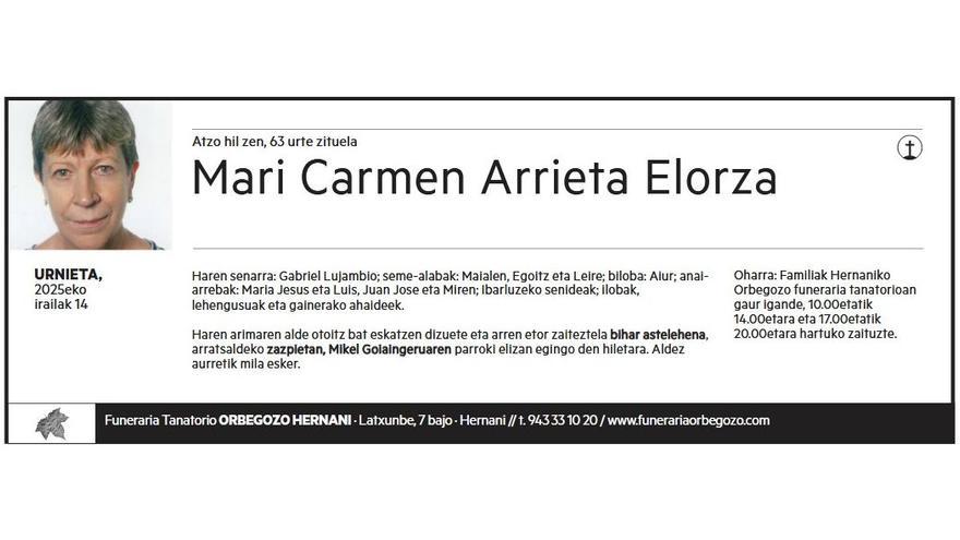 MARI CARMEN ARRIETA ELORZA